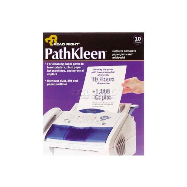 Advantus Read Right Pathkleen Laser Printer Cleaning Sheets, , 10/Pk